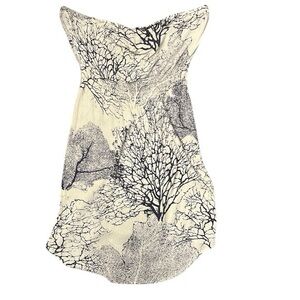 Bohemian Landscape Strapless Mini Dress - Size Medium